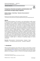 Comparison of tourists’ perceptions and destinations’ self-presentation through image recognition