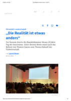 Die Realität ist etwas anders
