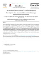 Development of an Educational Demonstrator for Energy Management in Manufacturing