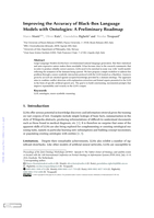 Improving the Accuracy of Black-Box Language Models with Ontologies: A Preliminary Roadmap