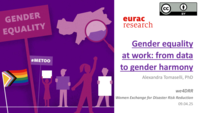 Gender equality at work: from data to gender harmony (workshop)