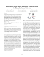 Autonomous Energy Status Sharing and Synchronization for Batteryless Sensor Networks