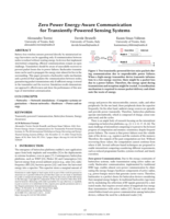 Zero Power Energy-Aware Communication for Transiently-Powered Sensing Systems