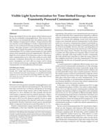 Visible Light Synchronization for Time-Slotted Energy-Aware Transiently-Powered Communication