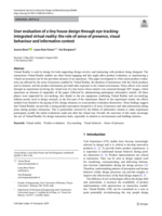User evaluation of a tiny house design through eye-tracking-integrated virtual reality: the role of sense of presence, visual behaviour and informative context