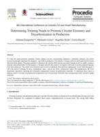 Determining Training Needs to Promote Circular Economy and Decarbonization in Production