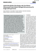 Hybrid Microfluidic Chip Design with Two-Photon Polymerized Protein-Based Hydrogel Microstructures for Single Cell Experiments