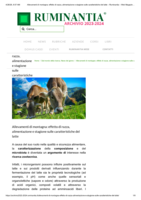 Allevamenti di montagna: effetto di razza, alimentazione e stagione sulle caratteristiche del latte