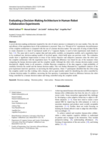Evaluating a Decision-Making Architecture in Human-Robot Collaboration Experiments