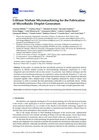 Lithium Niobate Micromachining for the Fabrication of Microfluidic Droplet Generators