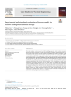 Experimental and simulated evaluation of inverse model for shallow underground thermal storage