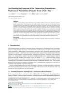 An Ontological Approach for Generating Precedence Matrices of Assemblies Directly from CAD Files