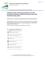 Linking circular economy practices to circular economy outcomes: empirical evidence from the manufacturing sector