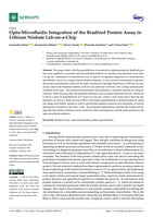 Opto-Microfluidic Integration of the Bradford Protein Assay in Lithium Niobate Lab-on-a-Chip