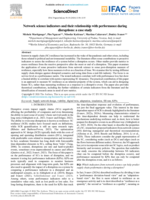 Network science indicators and their relationship with performance during disruptions: A case study