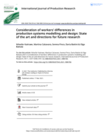 Consideration of workers’ differences in production systems modelling and design: State of the art and directions for future research