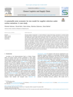 A sustainable joint economic lot size model for supplier selection under carbon emissions: A case study