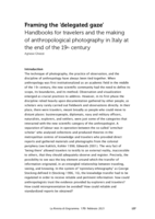 Framing the ‘delegated gaze’: handbooks for travellers and the making of anthropological photography in Italy at the end of the nineteenth century