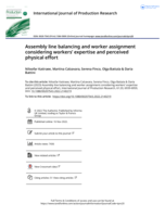 Assembly line balancing and worker assignment considering workers' expertise and perceived physical effort