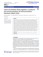 Cities of a feather flock together: a study on the synchronization of communication between Italian cities