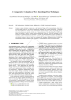 A Comparative Evaluation of Zero Knowledge Proof Techniques