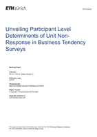 Unveiling Participant Level Determinants of Unit Non-Response in Business Tendency Surveys