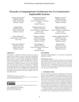 Towards a Computational Architecture for Co-Constructive Explainable Systems
