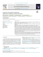 Generative AI for software architecture. Applications, challenges, and future directions