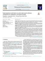 Exploring factors and metrics to select open source software components for integration: An empirical study