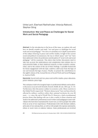 Introduction: War and Peace as Challenges for Social Work andSocial Pedagogy