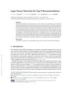 Logic Tensor Networks for Top-N Recommendation [NeSy 2022]