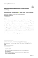 Refining neural network predictions using background knowledge