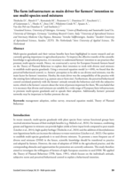 The farm infrastructure as main driver for farmers’ intention to use multi-species seed mixtures
