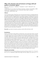 Effect of ley duration and seed mixtures on forage yield and quality in mountain regions