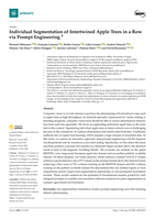 Individual Segmentation of Intertwined Apple Trees in a Row via Prompt Engineering