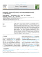 Chromosomal influence on variation in the timing of diapause termination in Cydia pomonella