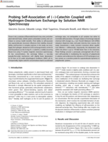 Probing Self-Association of (þ)-Catechin Coupled with Hydrogen-Deuterium Exchange by Solution NMR Spectroscopy