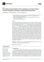 One-Dimensional Solitary-Wave Solutions in Scalar–Tensor Gravity Coupled to Aharonov–Bohm Electrodynamics