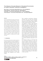 The Influence of Acoustic Stressors in Educational Environments for Autistic Individuals: Preliminary Investigations