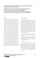 An Attempt to Model Ventilation Rate in Classrooms Based on the Measurement of Relative Humidity