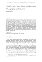 Double gaze: Time, trace, and excess in photography as document
