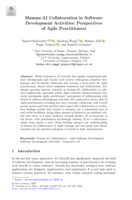 Human-AI Collaboration in Software Development Activities: Perspectives of Agile Practitioners