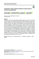 Comparison of static analysis architecture recovery tools for microservice applications