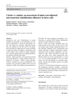 Citrate vs. malate: An assessment of plant cost-adjusted micronutrient solubilisation efficiency in three soils