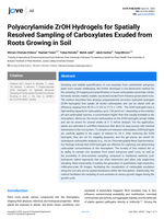 Polyacrylamide ZrOH Hydrogels for Spatially Resolved Sampling of Carboxylates Exuded from Roots Growing in Soil