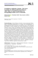 Geschichte(n) schulischer Leistung: Eine kurze Geschichte des bildungspolitischen Diskurses (2002-2020) als Gegenwartsgeschichte des leistungsfähigen Kindes in der Grundschule