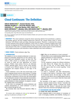 Cloud Continuum: The Definition