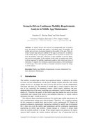 Scenario-Driven Continuous Mobility Requirements Analysis in Mobile App Maintenance