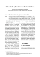 Models for Mobile Application Maintenance Based on Update History