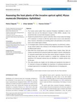 Assessing the host plants of the invasive apricot aphid, Myzus mumecola (Hemiptera: Aphididae)